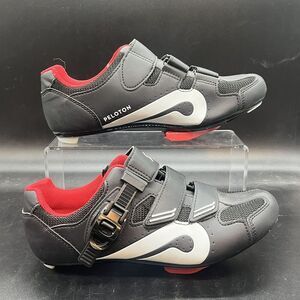 Peloton Black Red Cycling Shoes With Cleats Unisex sz 40 Womens sz 9 Mens sz 7